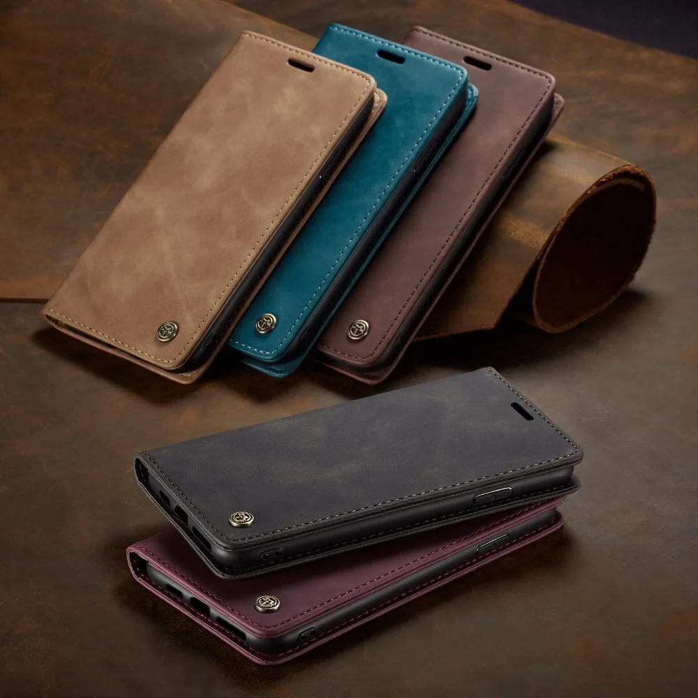 Роскошный кожаный чехол-книжка CaseMe для телефона iPhone 7 5 SE 6 6s Plus чехлы-бумажники с