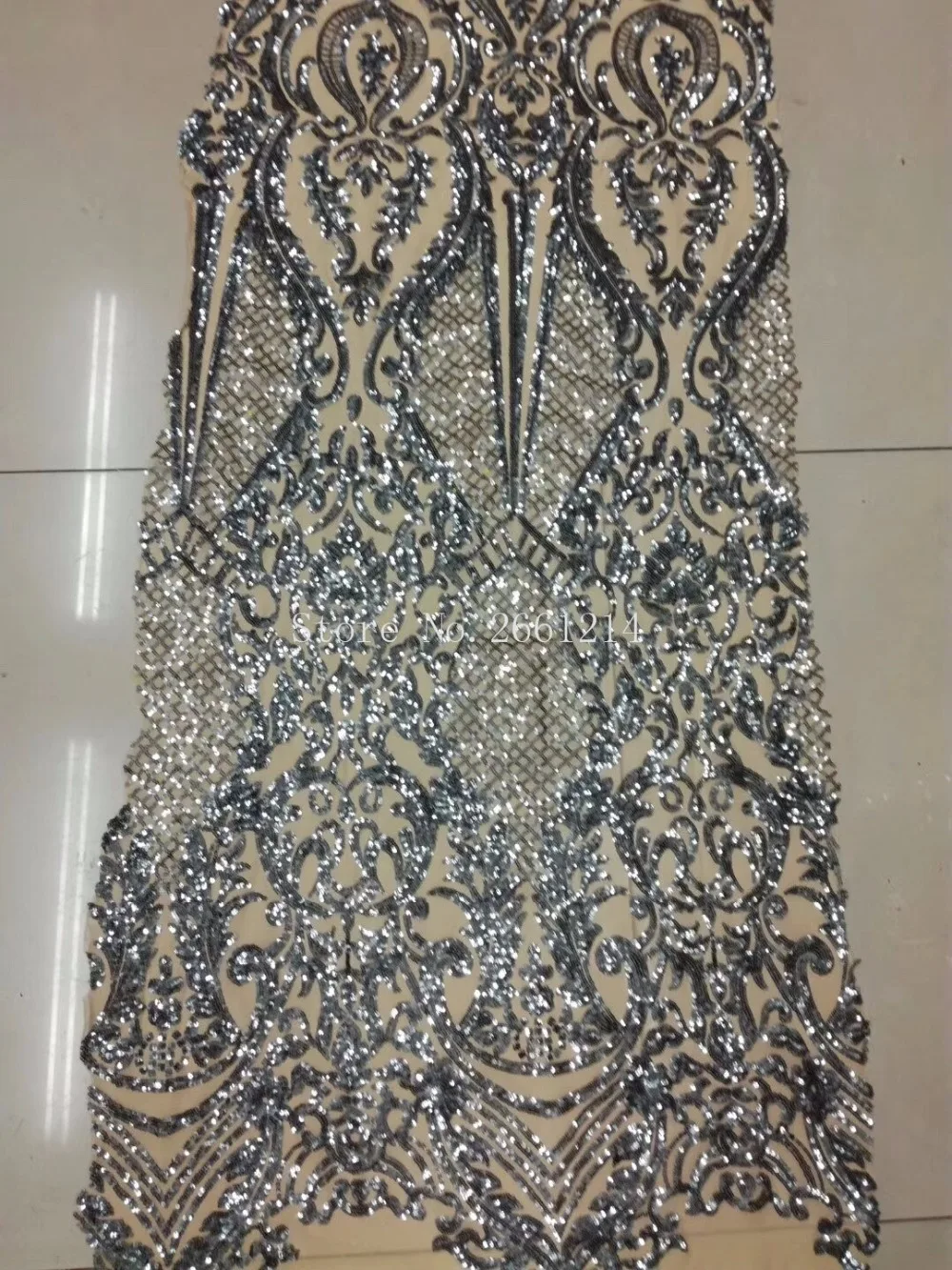 fashionable Nigerian lace fabrics french fabric BZL-11617 sequins african tulle laces | Дом и сад