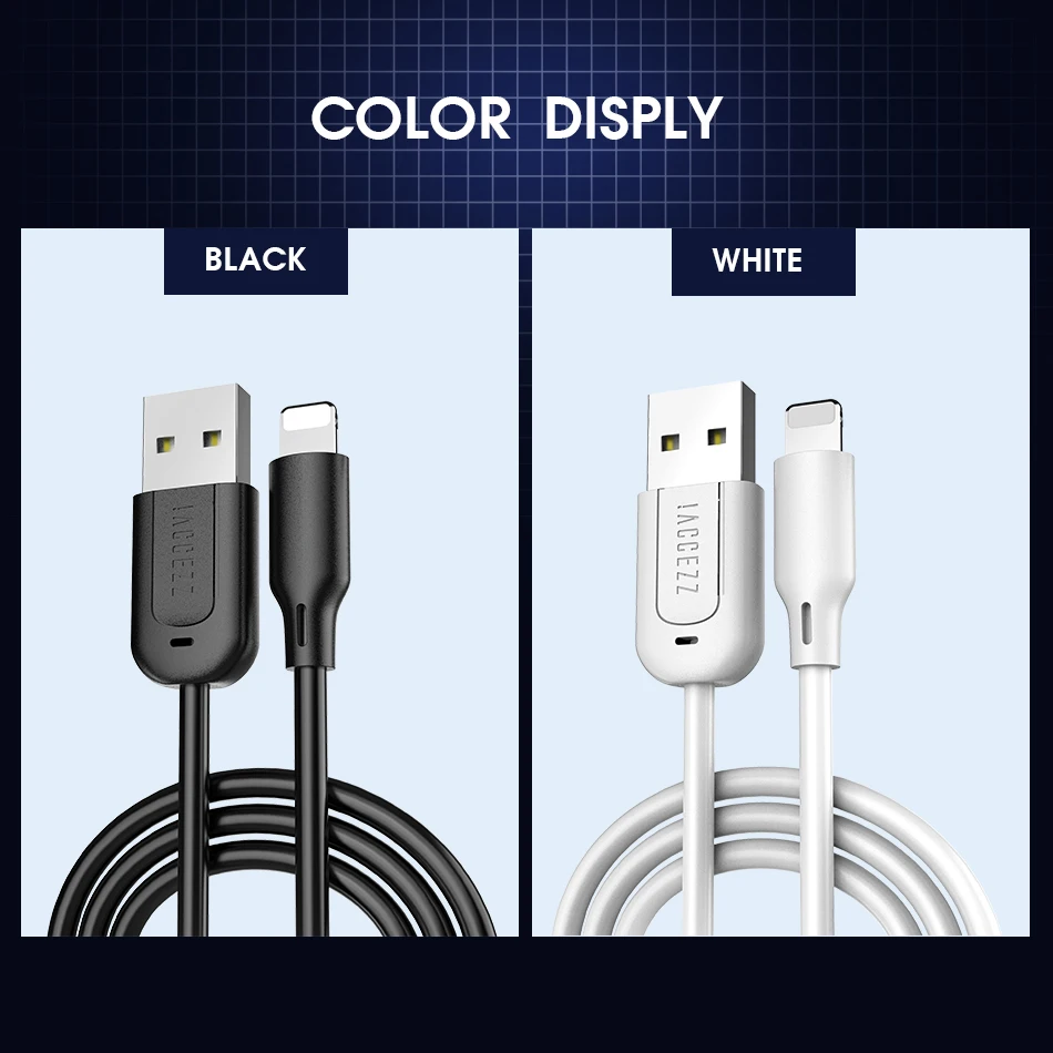 ACCEZZ TPE USB осветительный кабель для Apple iPhone X XS MAX XR 8, 7, 6, 6 S, Plus, 5, 5S кабель для зарядки и передачи данных с кабели для ipad Зарядное устройство Шнур Линия