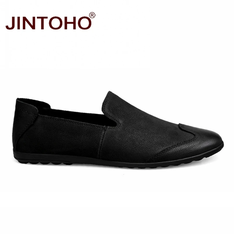 JINTOHO Мужская обувь из натуральной кожи модная повседневная Брендовая мужские