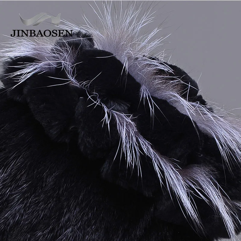 JINBAOSEN новая стильная меховая шапка черная Оптовая норковая с лисьим мехом зимняя