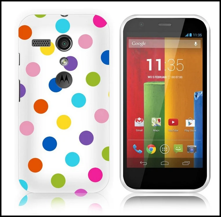 Распродажа мягкий резиновый чехол из ТПУ в горошек для motorola Moto G dvx xt1032 чехлы