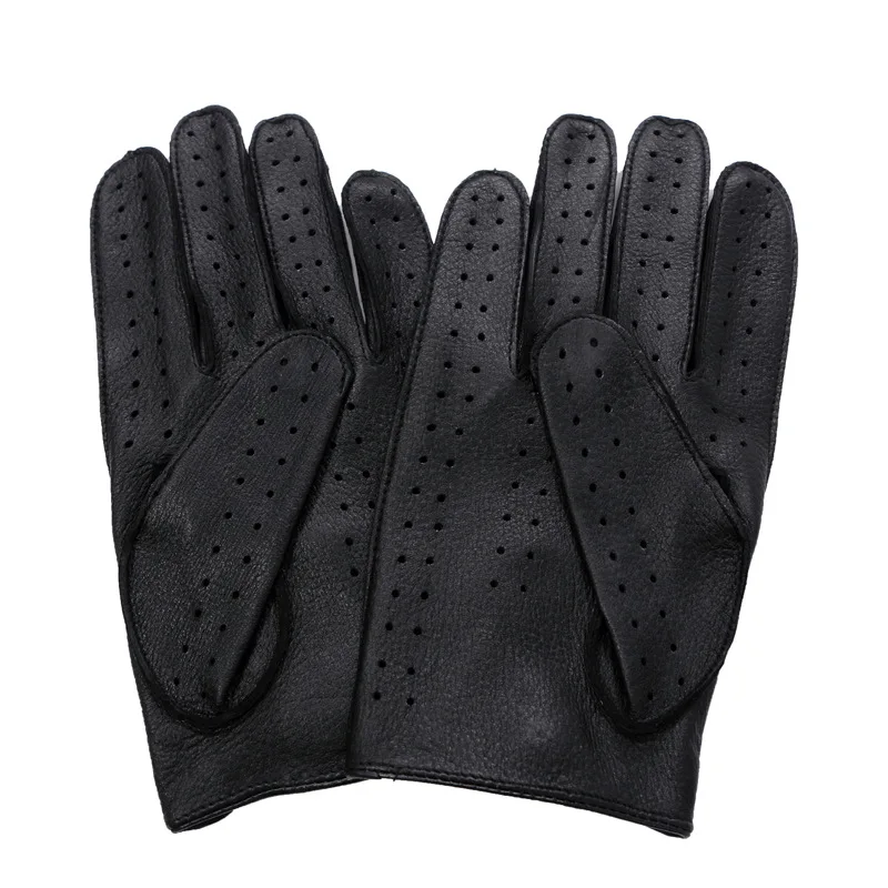 Роскошные мужские кожаные перчатки без подкладки|deerskin leather gloves|leather glovesmens unlined gloves