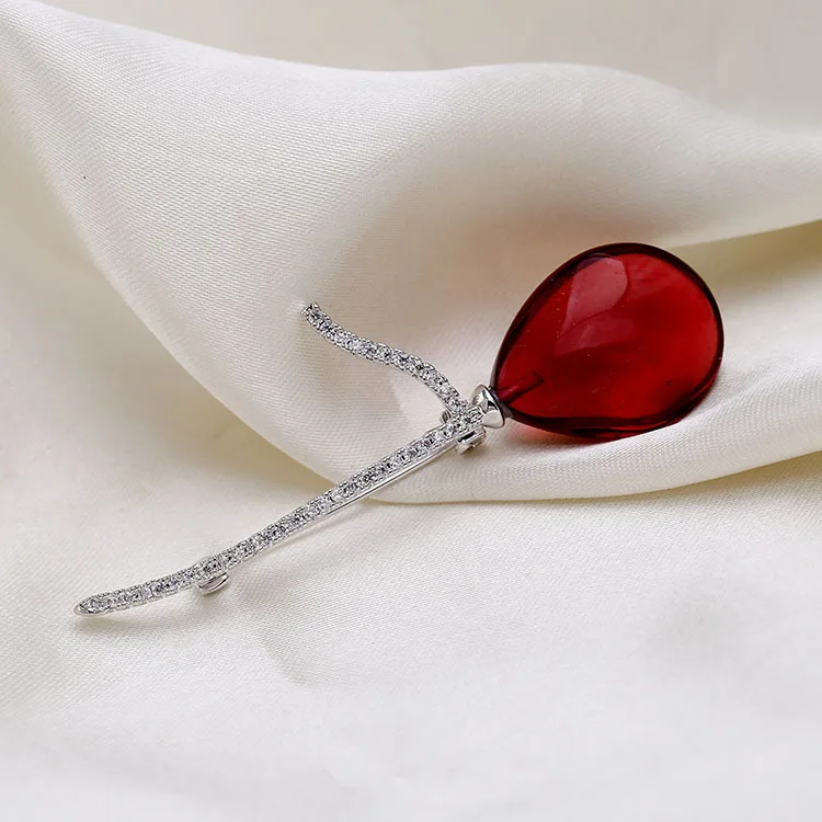 Брошь в виде воздушного шара с кристаллами|brooch pins|balloon broochpins women |