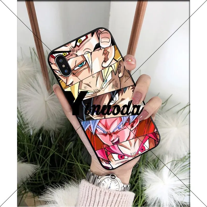 Yinuoda DRAGON BALL Z DBZ Goku TPU черный чехол для телефона Apple iPhone 8 7 6 6S Plus X XS MAX 5 5S SE XR мобильные