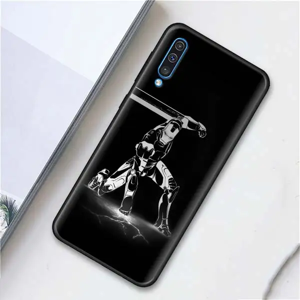 004 Ironman Marvel Мстители Супергерои мягкие чехлы для телефонов samsung Galaxy A6 A7 A8 Plus A9 A10 A20 A30 A40 A50 A70 M30 M20 черный C - Цвет: 004