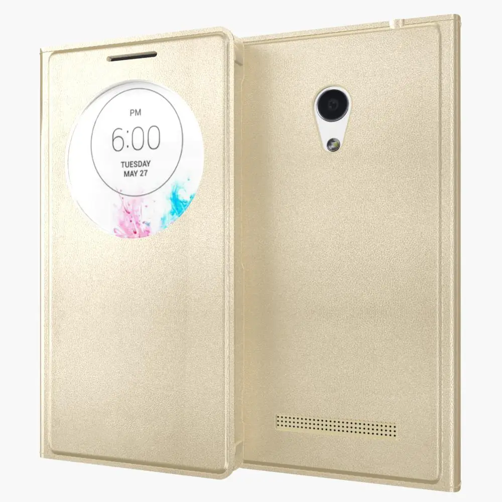 Для ASUS Zenfone 5 A500KL A500CG A501CG модный Ультра тонкий быстрый смарт чехол с окошком обзора