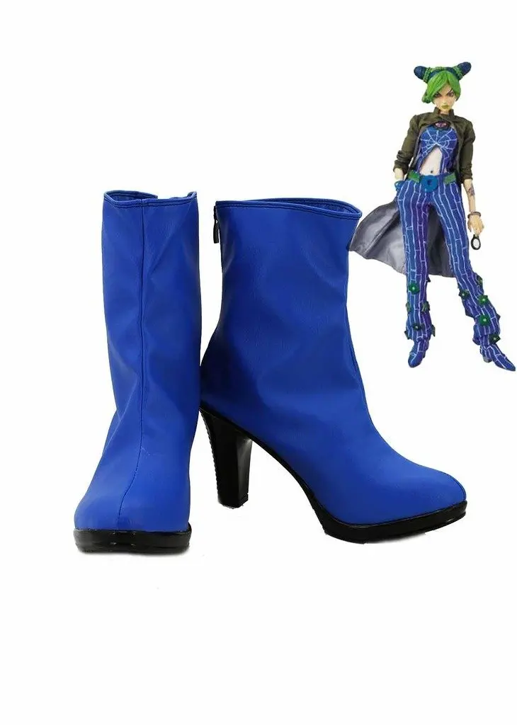 Jolyne Kujo Cosplay JOJO'S BIZARRE ADVENTURE 6 Blue Boots Custom Made Any Size | Тематическая одежда и униформа