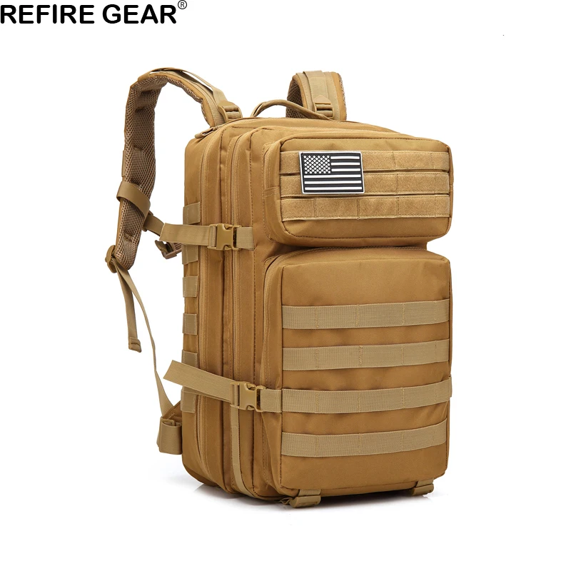 

Refire Gear Outdoor Large Capacity Camo Backpack Men Waterproof Hike Travel Bags Nylon Multifunctional Equipment 55L Bag