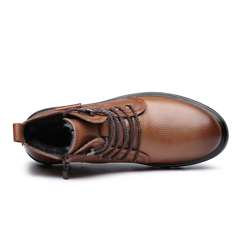 M.KESHIJIA Autumn Winter Men Boots 38-44 Vintage Style Shoes Casual Fashion High-Cut Lace-up Warm Hombre | Обувь