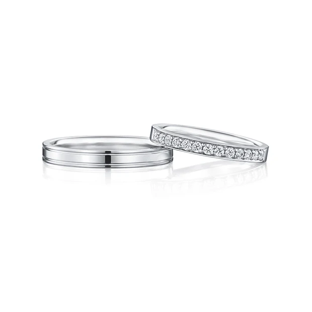 18K White Gold AULEEZE натуральный настоящий алмаз кольца для любимых, AU750 18 К кольцо из желтого золота для женщин и мужчин парные обручальные кольца ювелирные украшения - Цвет камня: 18K White Gold