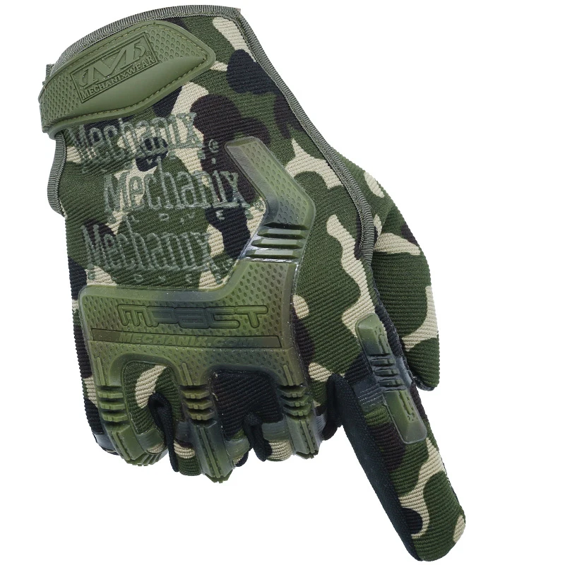 camouflage Lawaia тактические перчатки без пальцев перчатки для велоспорта Длинные мужские зимние мужские охотничьи перчатки - Цвет: camouflage