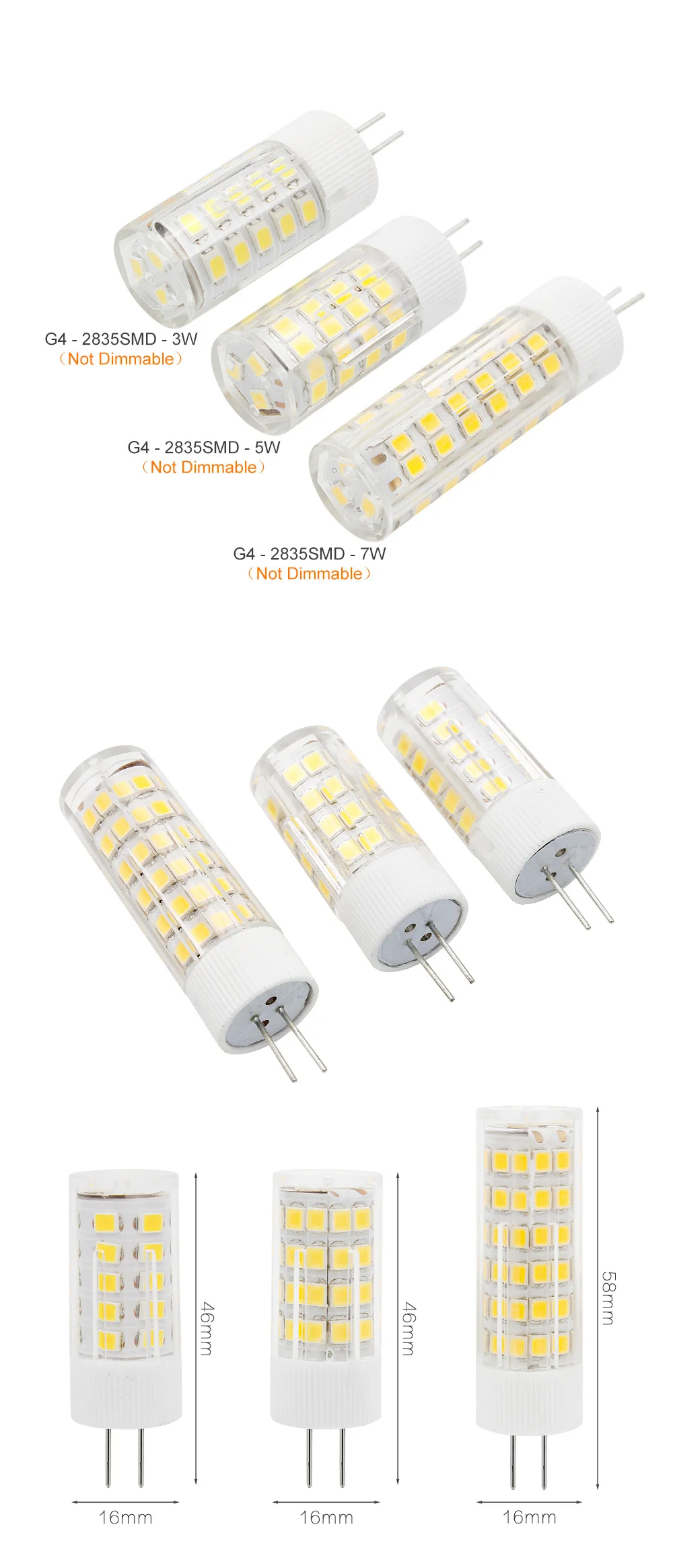 3 Вт 5 Вт 7 Вт затемняемый G4 220 В светодиодный светильник 2835 SMD COB светодиодный светильник для хрустальной люстры лампа Заменить галогенный точечный светильник