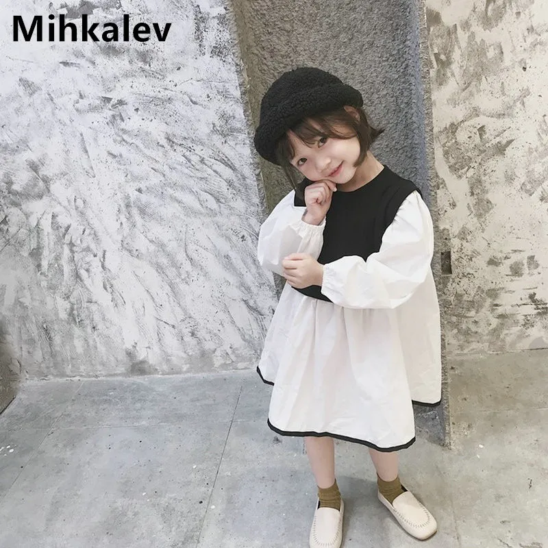 Mihkalev/Детские платья с длинными рукавами для девочек одежда весна 2020 платье