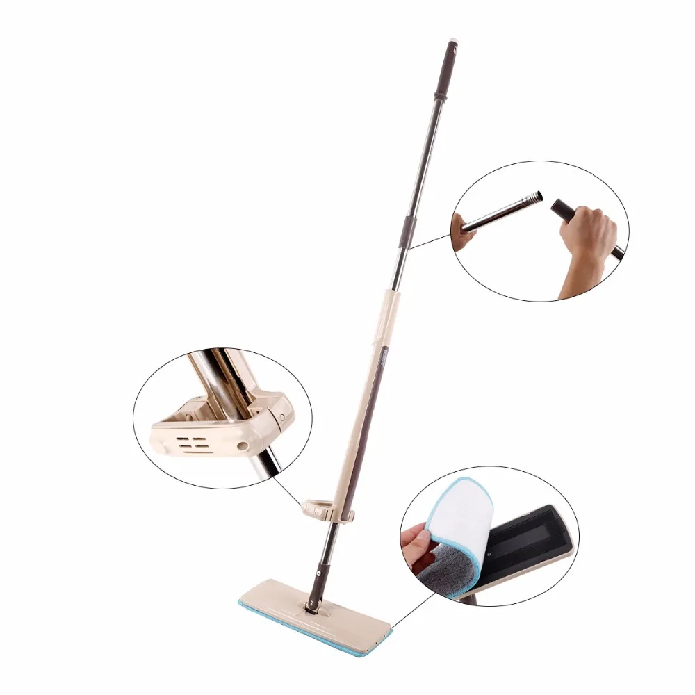 Избежать Ручная стирка плоская Швабра 4 шт. Замена ткань Комбинации