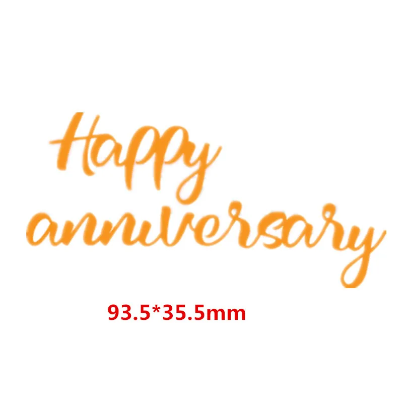 happy anniversary "Jingle bells" "просто splendid" слова металла резка умирает для Сделай Сам ремесла карты украшение для альбома тиснение трафареты - Цвет: happy anniversary