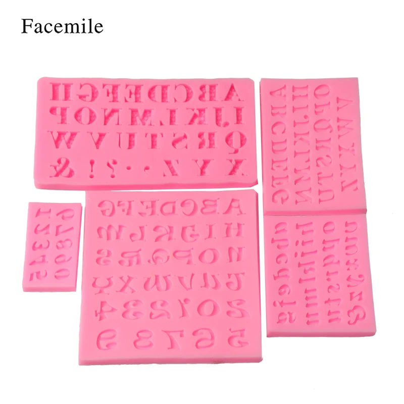 Facemile 5 шт. алфавитная цифра в форме буквы силиконовая форма для свечи на день