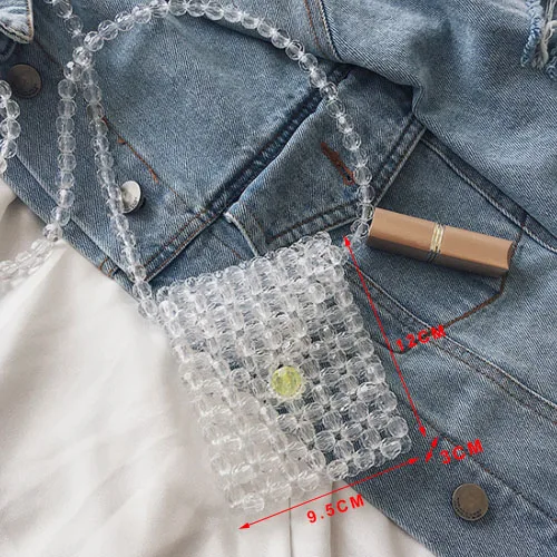 style 1 Роскошные сумки из прозрачных бусин для женщин сумочка женская сумка для телефона элегантные прозрачные акриловые бусины сумки на плечо - Цвет: style 1