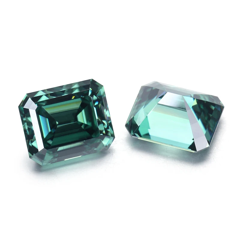 Classic emeralds cut 12*10mm green moissanites for engagement ring test positive loose beads  Украшения и