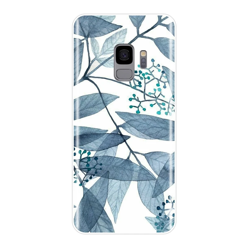 Чехол для телефона Samsung Galaxy S5 S6 S7 Edge S8 S9 Plus мягкий силиконовый чехол с цветами