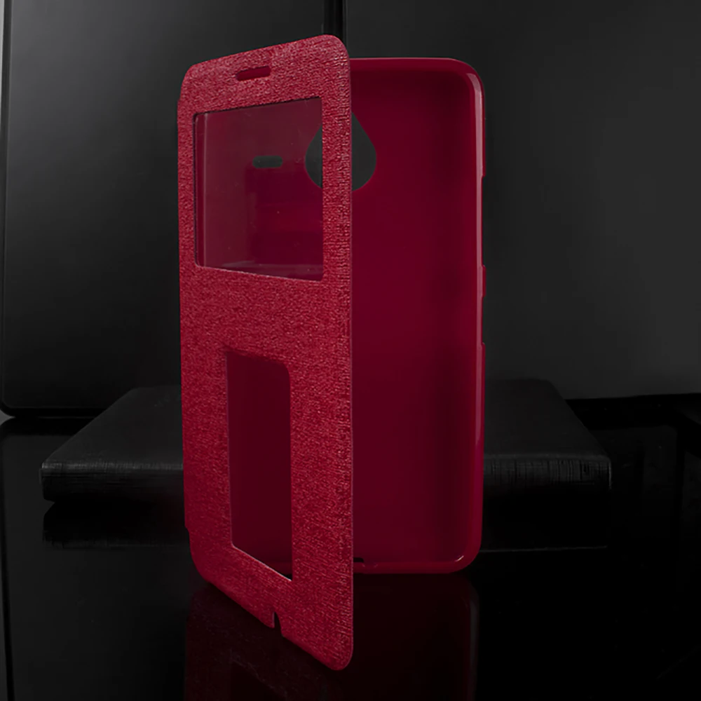 Чехол из искусственной кожи с двойным окном 5 7 дюйма для Microsoft Lumia 640 Xl чехол Nokia 640Xl