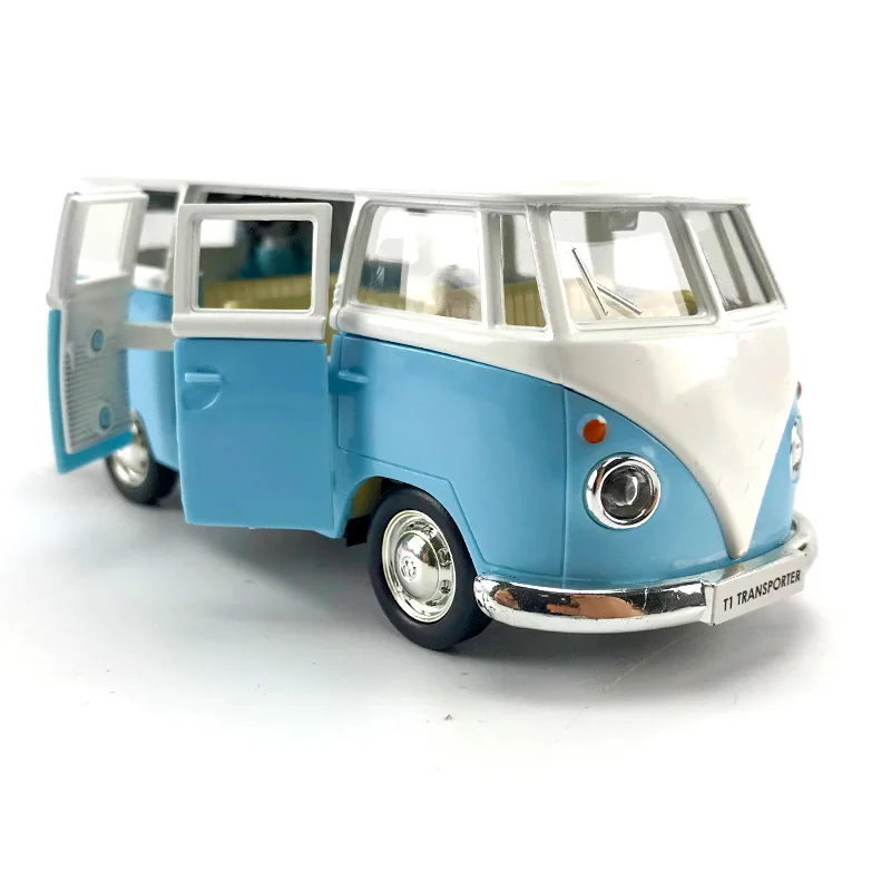 Bus blue 1/36 Scale Simulation CLS63 G63 Q7 VW Bus Alloy Model Car Diecast Vehicle Toys Pull Back Metal Auto Collection Cars Toy For Kids - Цвет: Bus blue