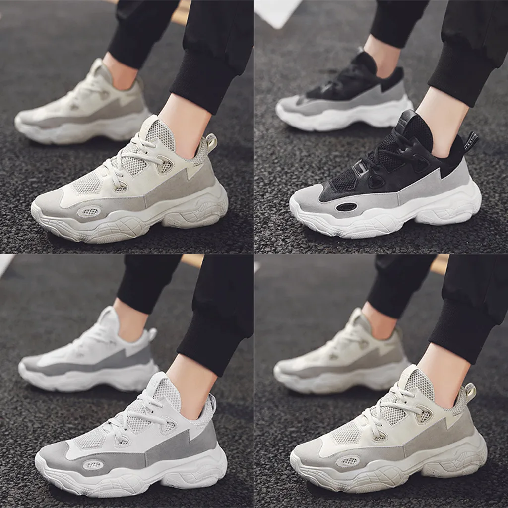 YOUYEDIAN Casual Shoes Men Breathable Comfortable Fashion 2019 Male Wear-resistant Lace-up Cheaper Lightweight Sneakers Zapatos | Обувь