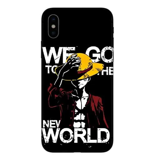 Одна часть чехол для телефона японского аниме Луффи Зоро Coque Apple Iphone 5 6 7 8 Plus S SE X XS XR