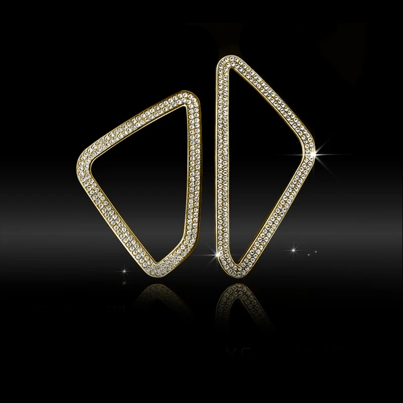 

2x Alloy Silver Diamond Front Air Outlet Frame Cover Trim For BMW X6 F16 F86 2015-2017 & X5 F15 F85 2014-2017