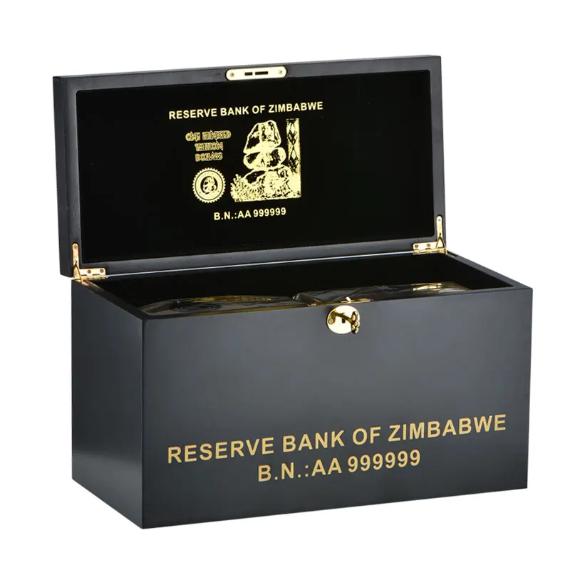 WR 1000 шт. цветной банкнот в стиле Zimbabwe Виа изысканный деревянный чехол праздничная