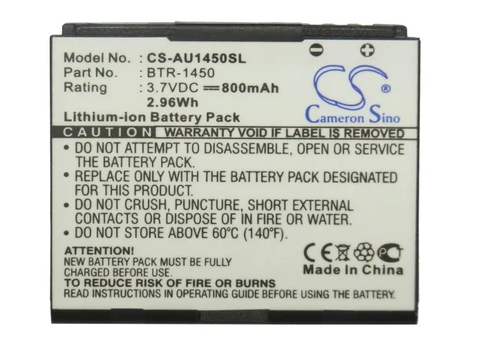 Cameron Sino Высокое качество 800mAh BTR 1450 батареи Для Audiovox 1450M Super Slice CDM PCS PCS1450VM|cameron sino|battery