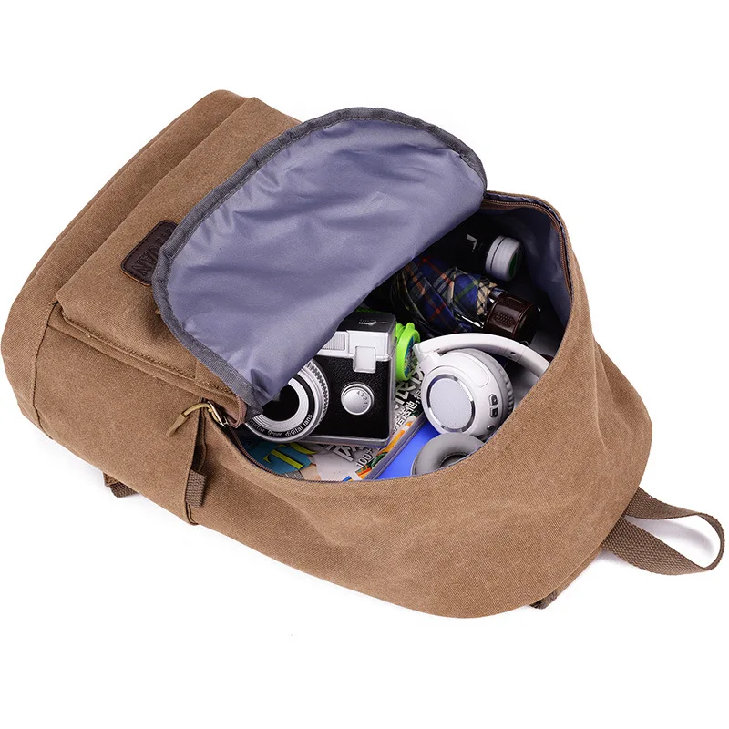 2018 Холстинный винтажный простый школьный рюкзак подростков Рюкзак для мужчин /