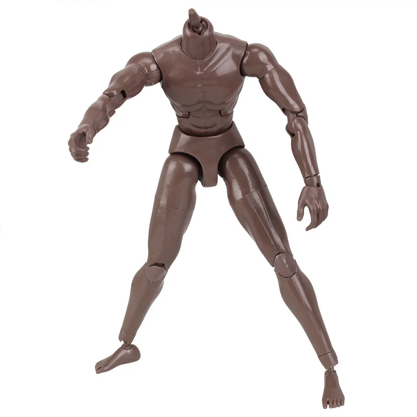 Экшн-фигурка в масштабе 1:6 для мускулов мужчин черное тело солдат модель игрушки