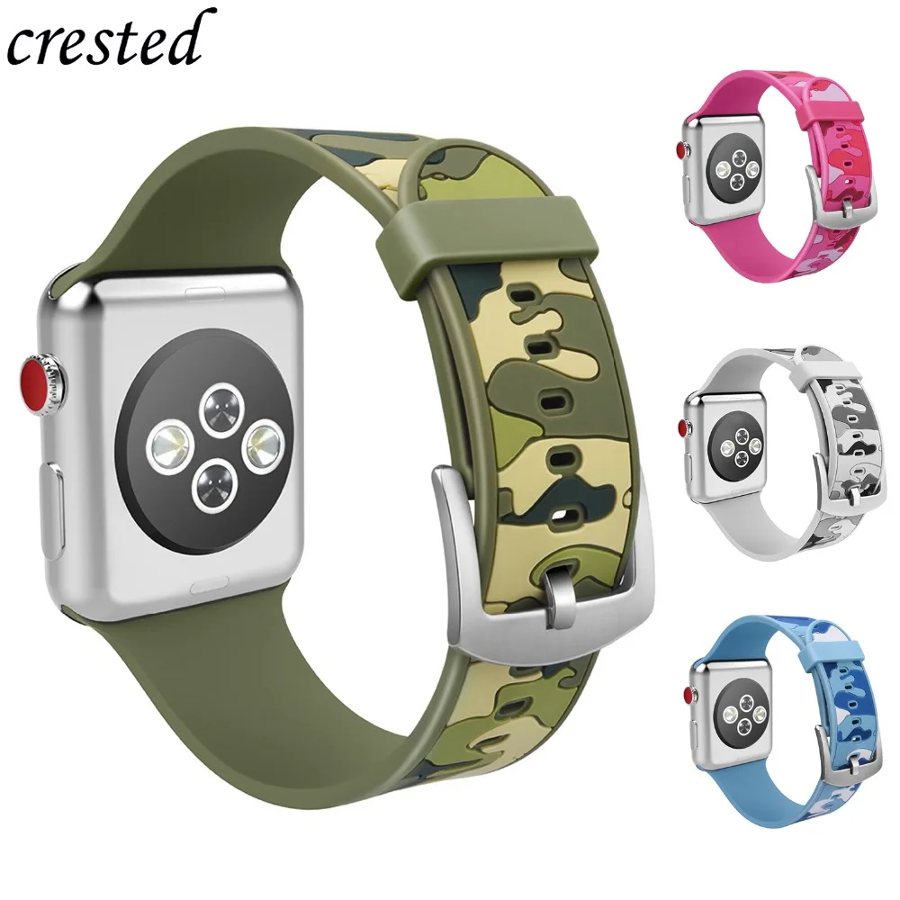 Спортивный ремешок для Apple Watch band 4 42 мм 38 iWatch 3 44 40 браслет correa Цветной силиконовый