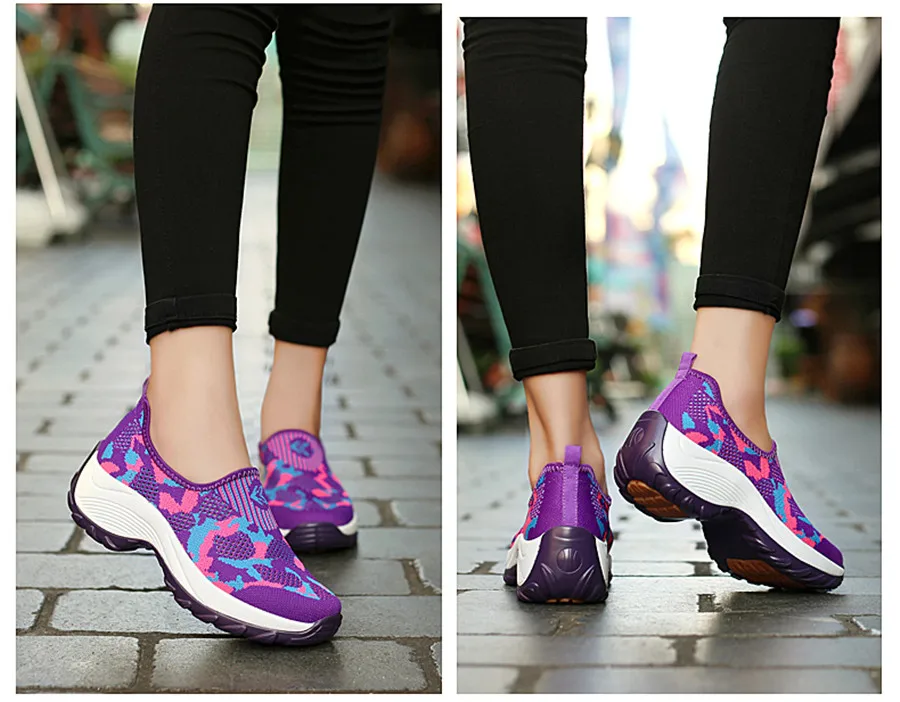 Весенняя женская обувь на плоской подошве; обувь на платформе; tenis feminino; дышащая сетка; нескользящая резиновая подошва; слипоны; chaussure femme; кроссовки; 1853