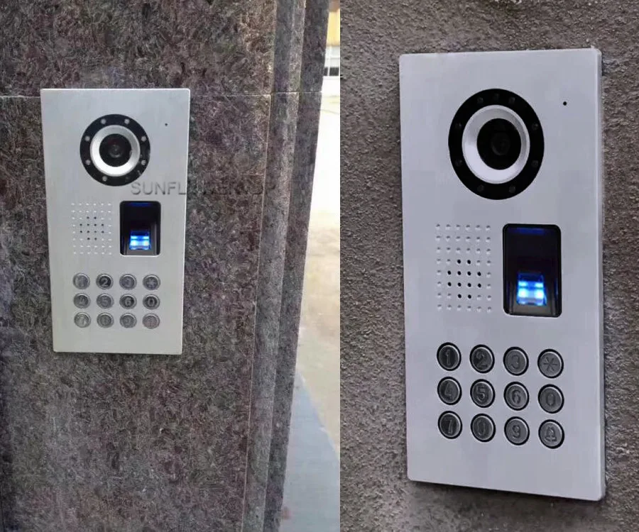 Отпечаток пальца/код видеодомофоны IP65 водонепроницаемые домофоны на передней