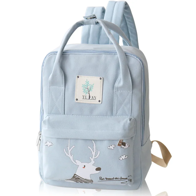 Модный женский рюкзак 2020 года многоцветный с оленем высококачественный холщовый