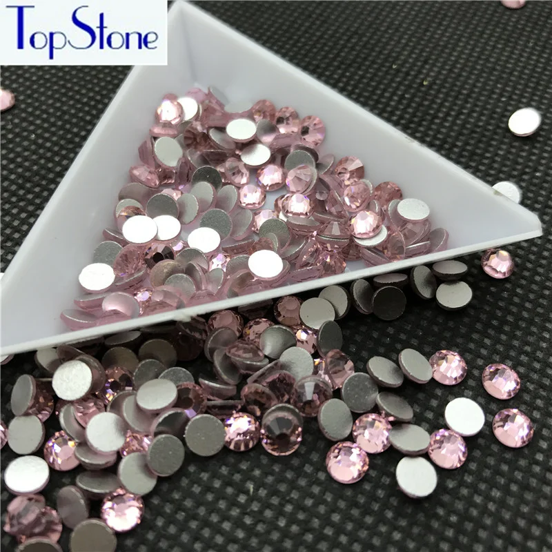 Topstone стразы s задняя часть искусство ногтей украшения розовый цвет розы не ss3 ss34 on