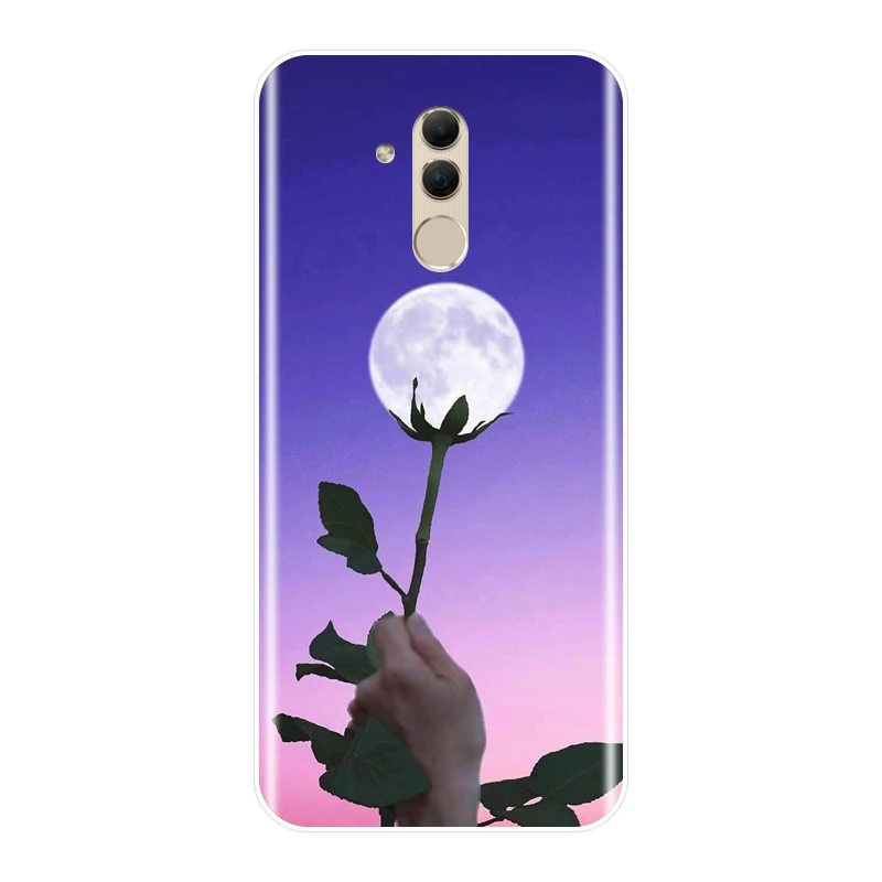 Силиконовый чехол для телефона Huawei Mate 20 10 9 Pro звезда луна сердце цветок забавная
