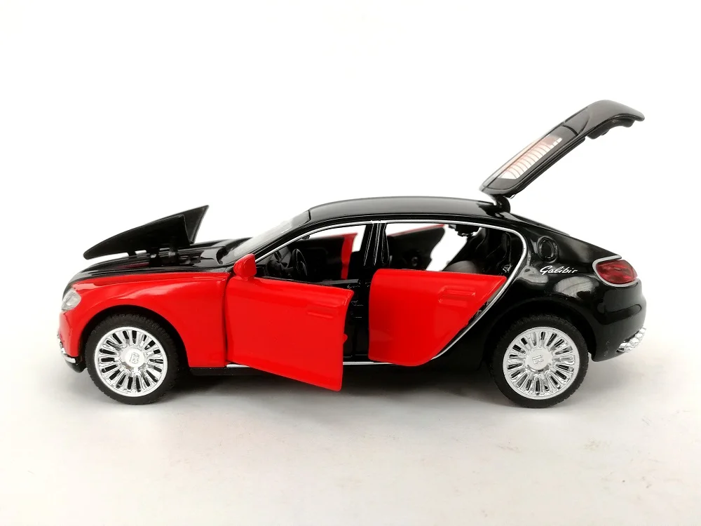 1/32 металлические модели автомобиля Bugatti Galibier 7-открытыми дверями(TY8917B) L = 14,5 см коллекционные модели автомобиля W/звук/свет