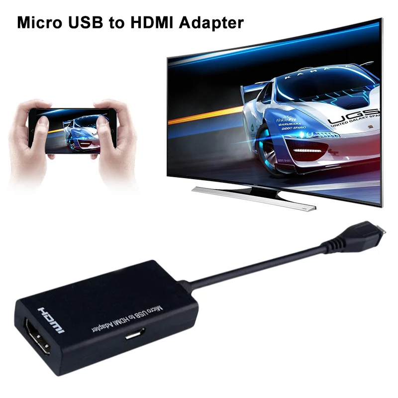 Кабель-переходник Micro USB/HDMI штекер-гнездо высокоскоростной HDTV для телефона