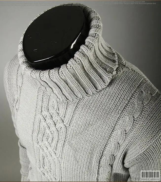 2018 осень новое поступление мужской свитер пуловер тонкий однотонный с высоким