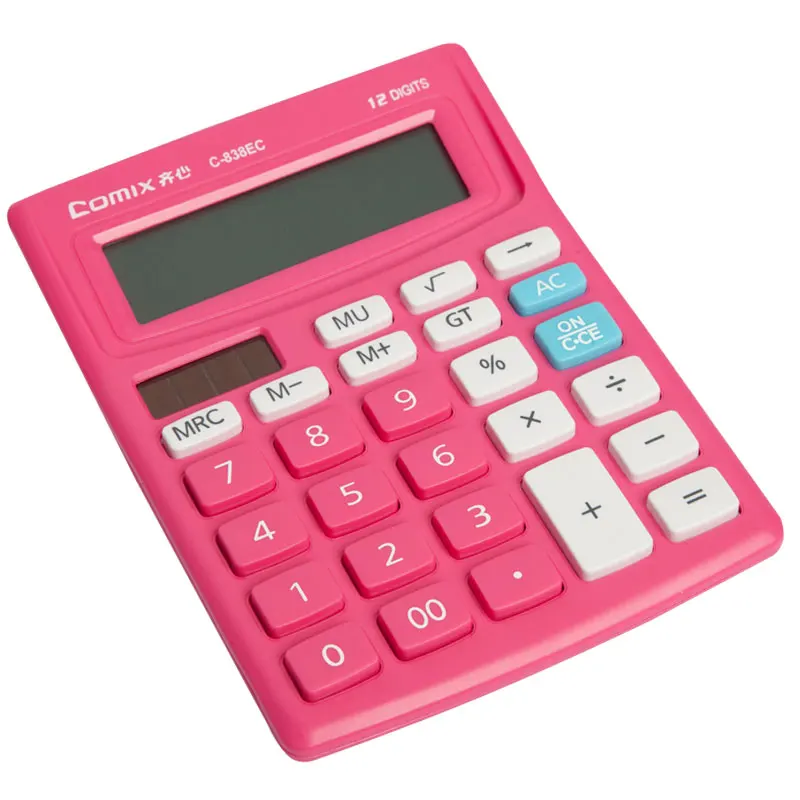 C 838EC калькулятор на солнечной батарейке Товары для офиса двойной блок Питания