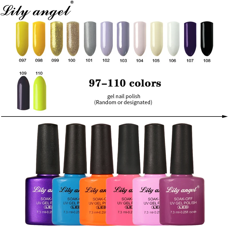 Lily Angel набор для ногтей сушилка 36 Вт/48 Вт УФ-светодиодный светильник и УФ-Гель-лак Маникюрный Инструмент 12 цветов наборы для гелевых ногтей с лампой