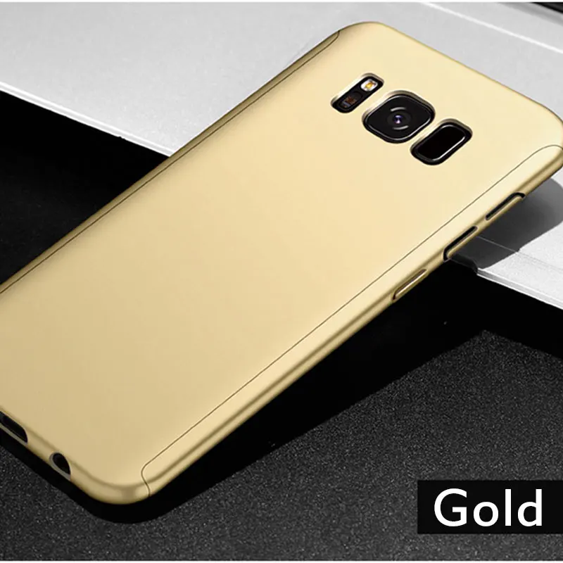 Роскошный ударопрочный чехол на 360 градусов для samsung Galaxy S8 S9 Plus Note 8 9, чехол для samsung M10 M20 A30 A50, защитный чехол s - Цвет: Gold