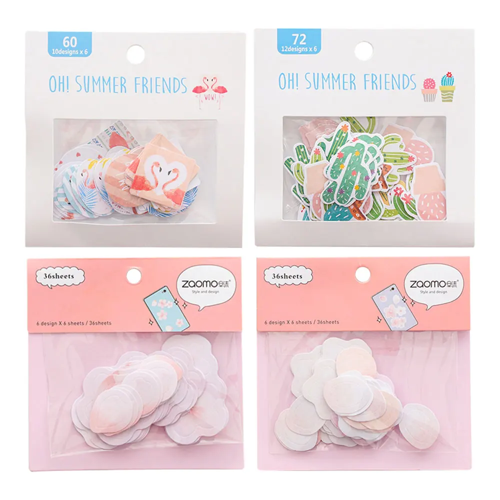 DIY стикер наклейка Классическая вишневый цвет Фламинго пластик кактус подарки