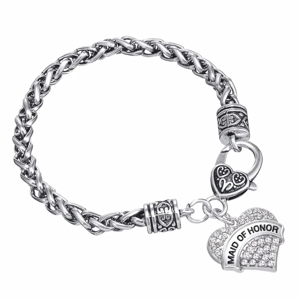 Рыболовный крючок для матери невесты браслет горничной honor с хрустальным сердцем