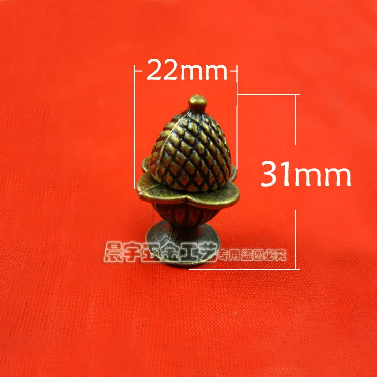 Оптовая продажа маленькая ручка для ящика в античном стиле клубники из сплава