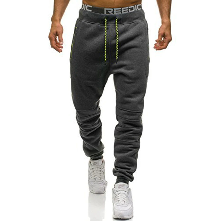 Мужские спортивные брюки ZOGAA повседневные штаны для фитнеса и тренировок с