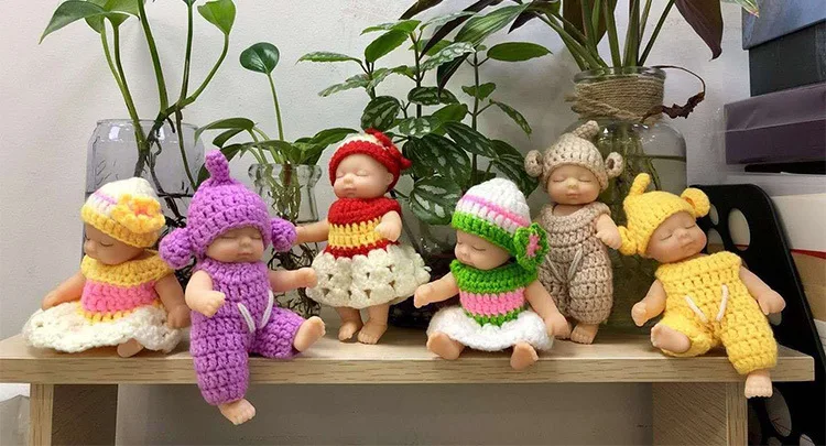 Детские куклы Плюшевые Bjd bebe Кукла реборн брелок игрушка для детей девочки Рождественский подарок из ПВХ дети Новорожденные игрушки суставы могут двигаться 12 см